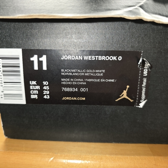 Westbrook Jordens mens size 11 New with box Black Classic Men's Shoes sneakers - Picture 15 of 15